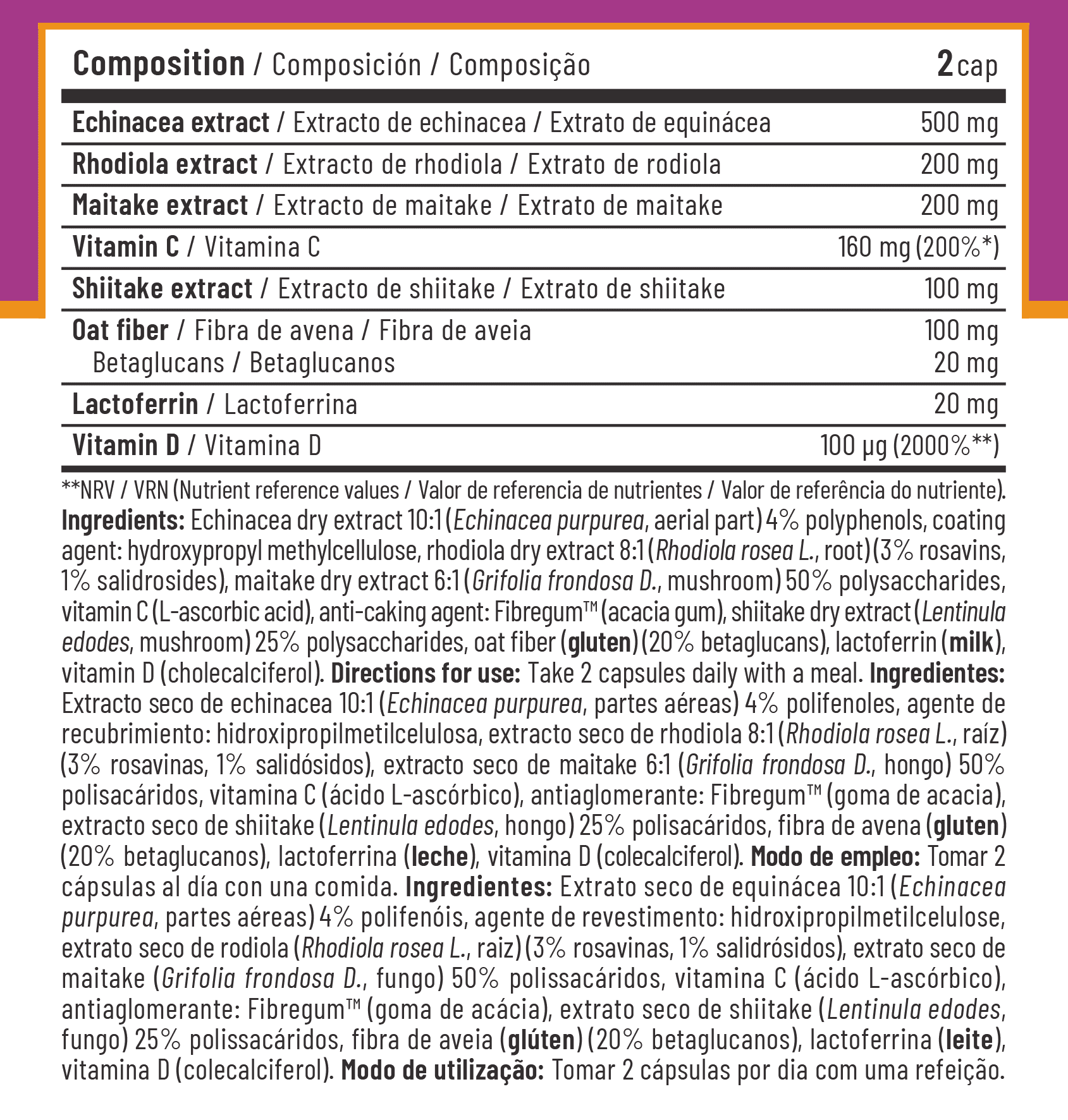 IMMUNO COMPLEX 60 CAP