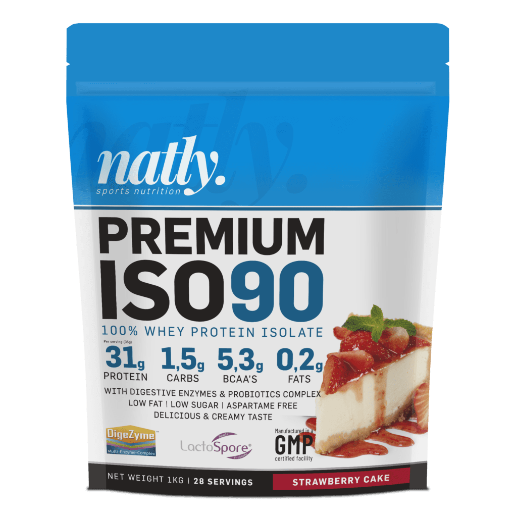 PREMIUM-ISO90-1KG-STRAWBERRY-CAKE-preparado-alimenticio-proteínas-Natly-Nutrition