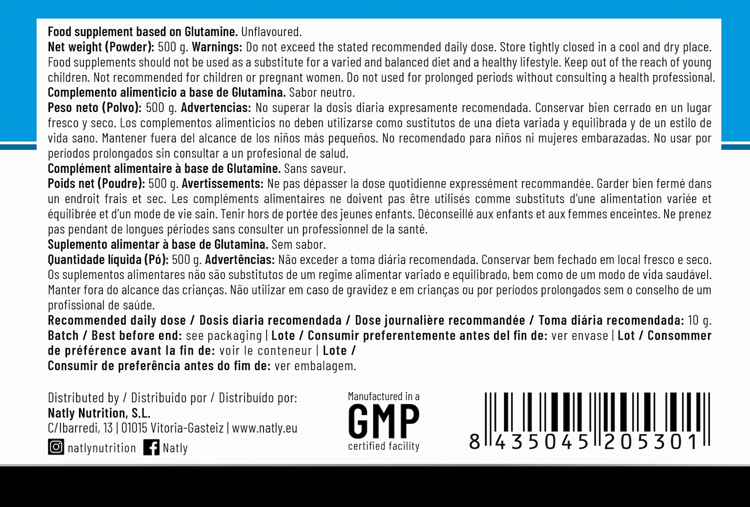 PREMIUM GLUTAMINE 500 GRS UNFLAVOURED-etiqueta02 (1)